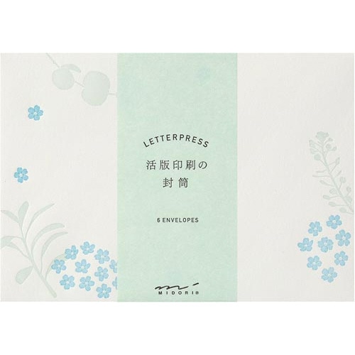 封筒　活版　ちらし花柄　２０５６０