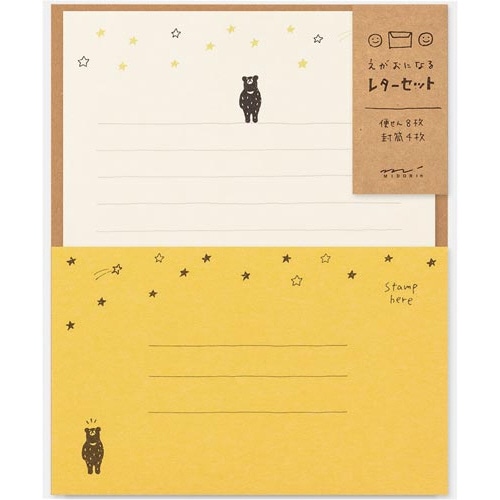 レターセット　えがお　星空柄　９１８０２－５４４