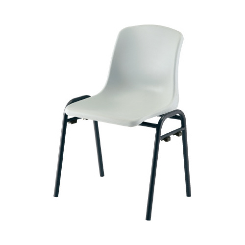 ＳＫ再生樹脂スタッキングチェアＬグレー４脚セット