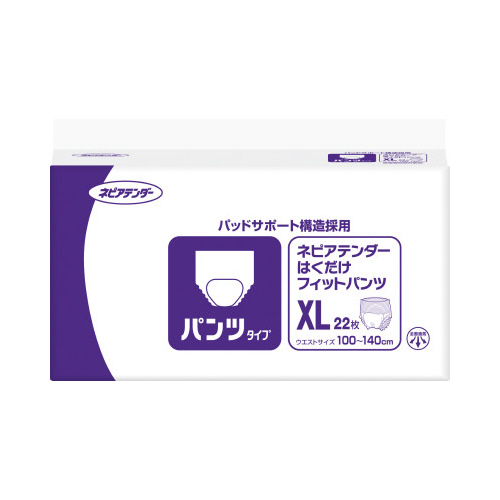 ネピアテンダーはくだけフィットパンツＸＬサイズ×４