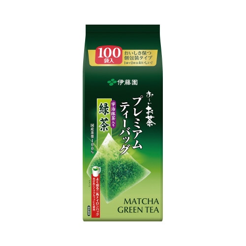 プレミアムティーバッグ抹茶入緑茶１００袋×５※