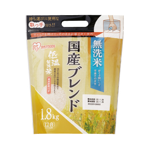 低温製法米　無洗米　ブレンド１．８ｋｇ×６※