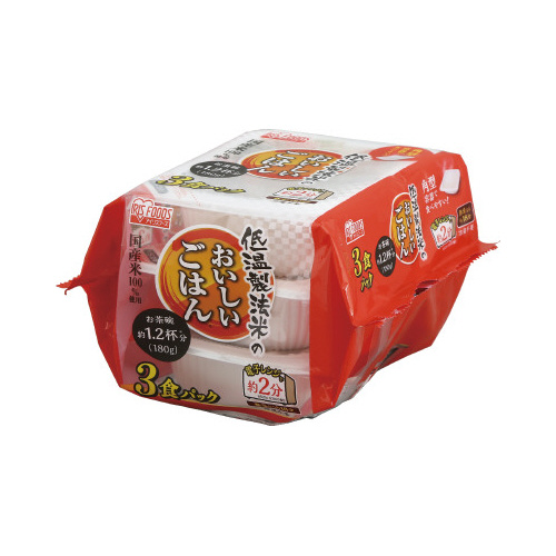 低温製法米のおいしいごはん　１８０ｇ×３Ｐ×８角型※
