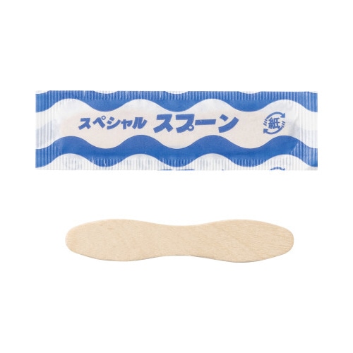 紙袋入ウッドアイススプーン（Ｓ）３００本×６０