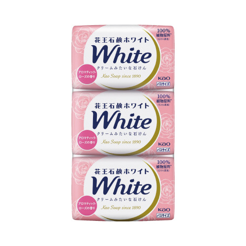 花王石鹸ホワイト　アロマティック・ローズ３コ×２０