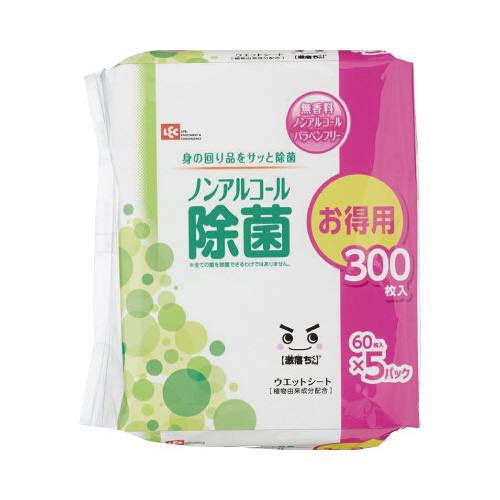 ウェットティッシュ　ノンアル除菌　６０枚５Ｐ×８