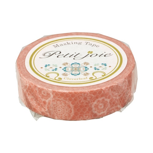 マスキングテープ　チュールレース（コーラル）