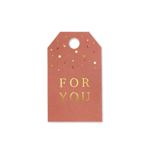 箔押しペーパータグ　タグ型　　ピンク