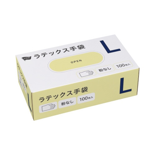 ラテックス手袋　粉無　Ｌサイズ　１００枚×２０