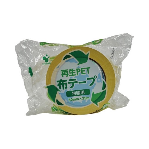 再生ＰＥＴ布テープＮｏ．１６０５　黄　３０巻
