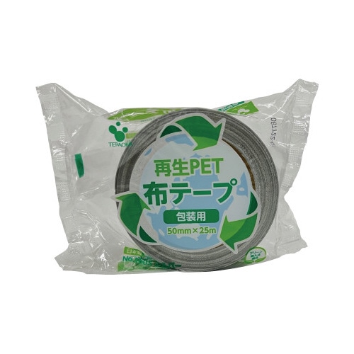 再生ＰＥＴ布テープＮｏ．１６０５　シルバー　３０巻