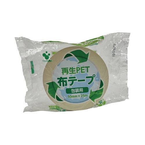 再生ＰＥＴ布テープＮｏ．１６０５　白　３０巻