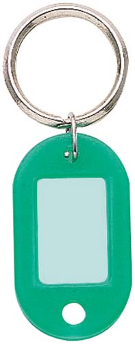 キーホルダー型名札パック入り３色　２３×１７ｍｍ