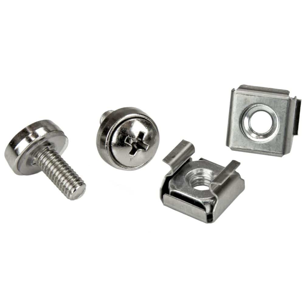 M5ネジ(12mm) & M5ケージナット 20セット サーバーラック/キャビネットへの取付け専用ケージナット & ネジセット　保証期間： 永久保証