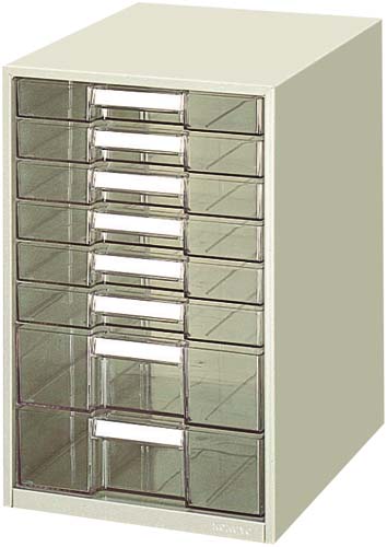 レターケースプラスチック引出しＡ４浅型６段深型２段