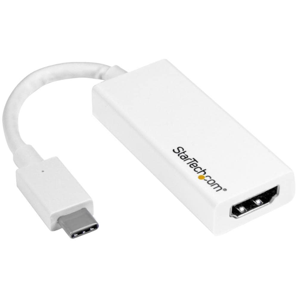 USB-C - HDMI変換アダプタ（ホワイト）　USB 3.1 Type-C（オス） - HDMI（メス）ビデオコンバータ　4K解像度に対応　保証期間： 3年間