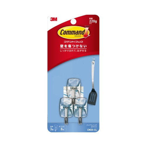 コマンドフッククリアスイングクリップ３個８枚Ｘ１０