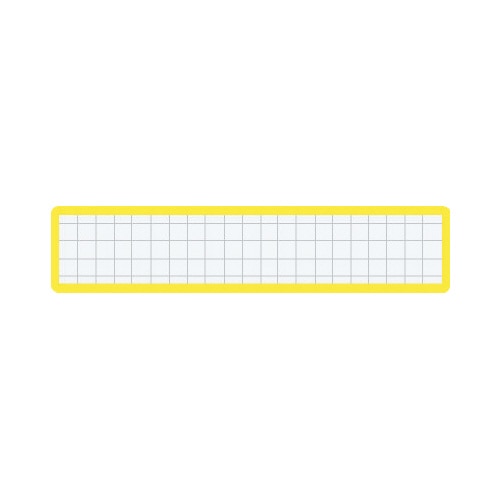 マグネット見出し　カード寸法１９×１０５ｍｍ黄Ｘ５