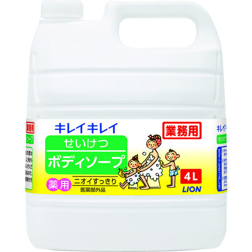 キレイキレイせいけつボディソープ　４Ｌ×３個