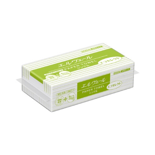 エルヴェールペーパータオルエコセレクトＳ中判３５Ｐ