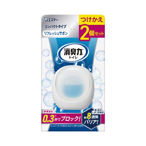 消臭力コンパクトトイレ用つけかえ２個　Ｒサボン×３