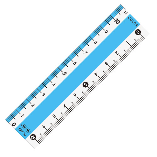 カラー直線定規　１０ｃｍ　ブルー