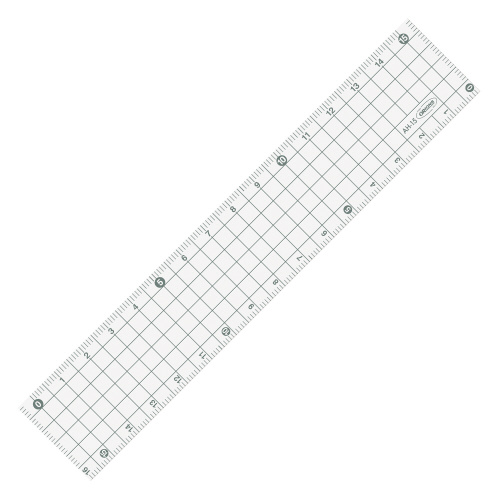 方眼定規　１５ｃｍ　スモーク