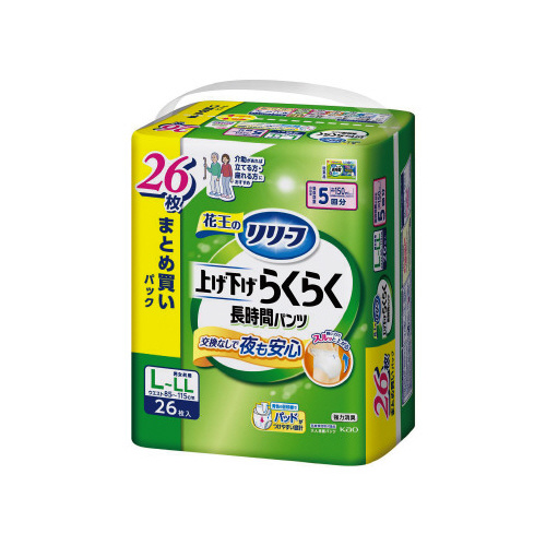 リリーフらくらく長時間パンツ５回Ｌ－ＬＬ２６枚×２