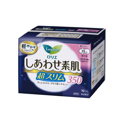 ロリエしあわせ素肌通気超Ｓ多い夜３５０羽×６