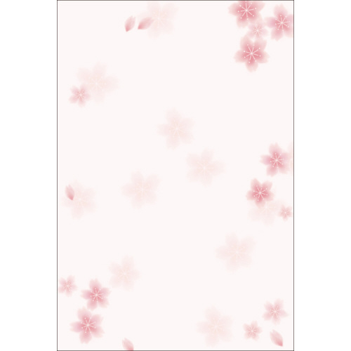 和柄用紙　和ごころ　はがきサイズ　桜　５冊入