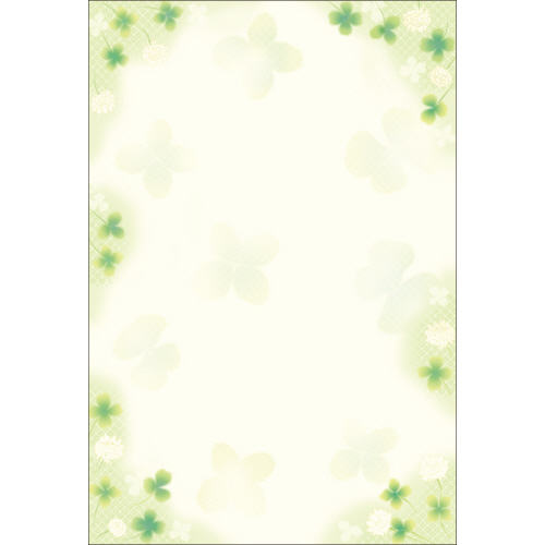 和柄用紙　和ごころ　はがきサイズ　白つめ草　５冊入