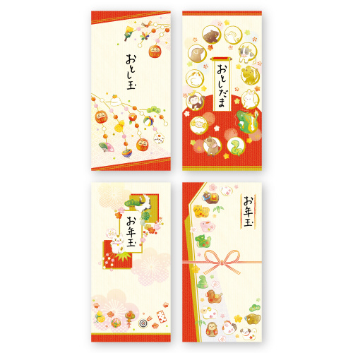 絵入ポチ袋　万型和風ファンシー　４０冊入
