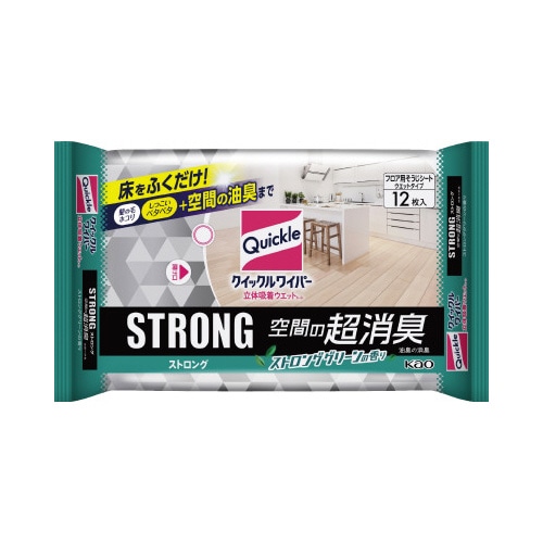 クイックル立体吸着ＷＳ　ストロング　消臭ＥＸ１２枚