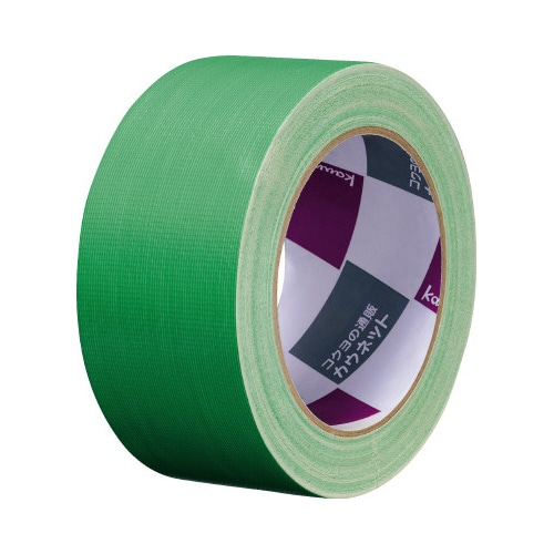 手が痛くなりにくいカドなしカラー布テープ　緑　１巻