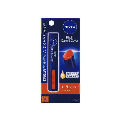 ニベアリッチケア＆カラーリップコーラルレッド×６