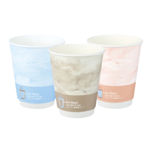 空気の層で手が熱くなりにくい断熱紙コップ９オンス