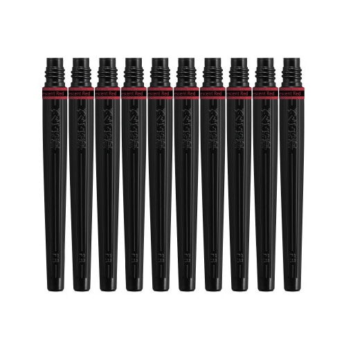 アートブラッシュカートリッジ　蛍光レッドＸ１０