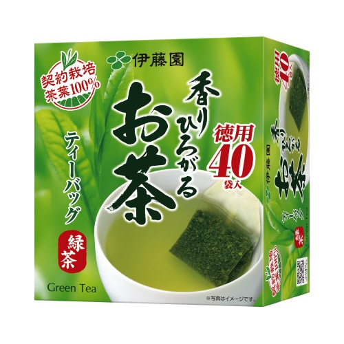 香りひろがるお茶緑茶ティーバッグ４０袋×５※