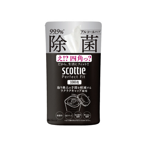 ＳＣＴＰフィットウェット除菌ＡＬ１００ＢＬＫ×１５