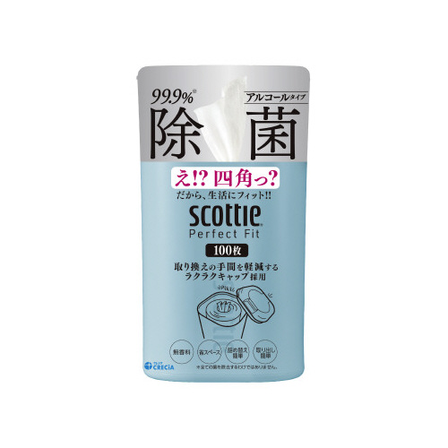 ＳＣＴＰフィットウェット除菌ＡＬ１００枚Ｂ×１５