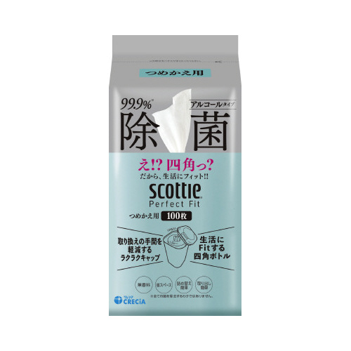 ＳＣＴＰフィットウェット除菌ＡＬ１００枚替×２０