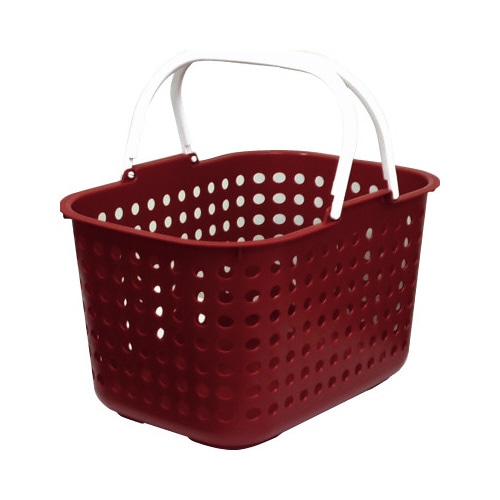 ドットバスケット浅型レッド