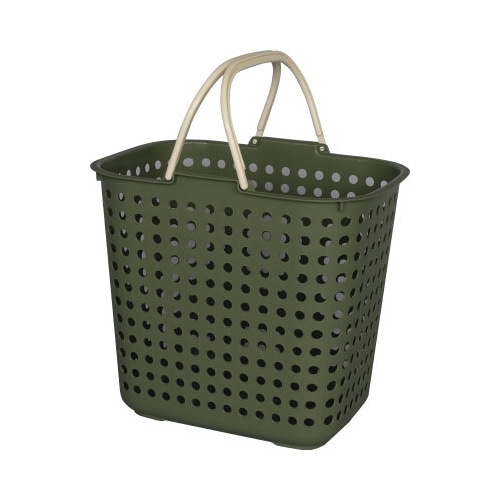 ドットバスケット深型カーキ