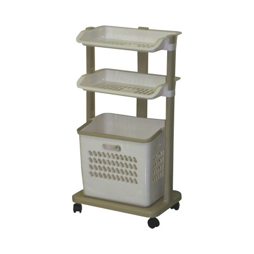 オプトランドリーラック３段　ベージュ
