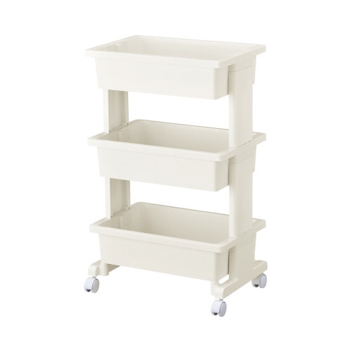 リセスタイル　モバイルワゴン３段ホワイトＸ３