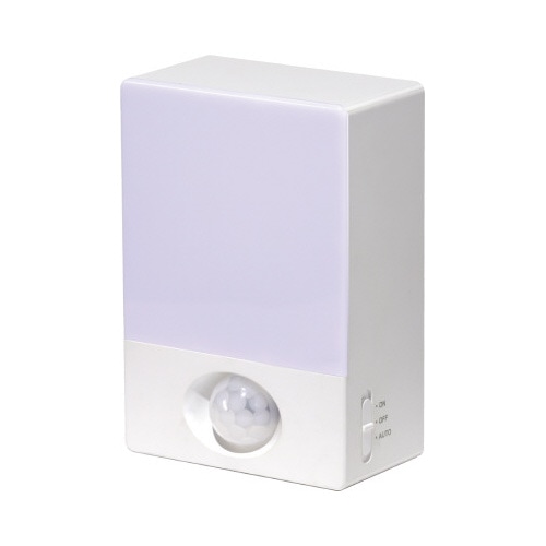 乾電池式人感明暗センサーナイトライトコーナー置き