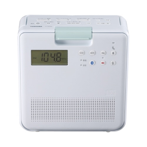 防水仕様ＳＤ・ＣＤラジオ　ホワイト