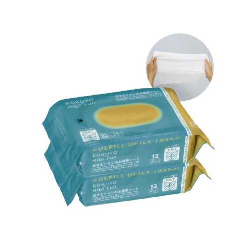 流せるトイレ掃除シート大判厚手ミント２個入ｘ４