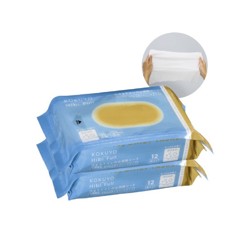 流せるトイレ掃除シート大判厚手せっけん２個入ｘ２４