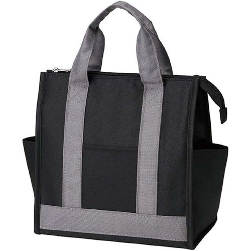 保冷ランチバッグ　角型　ブラック　２セット